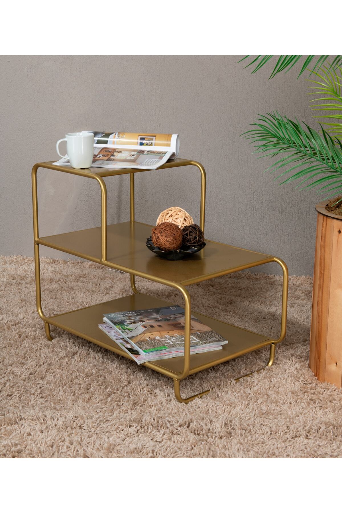 tino furniture Charlotte Gold Metal Modern Yan Sehpa Fiyatı, Yorumları