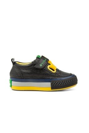 ® | BN-30445 - 3394 Siyah Sarı - Çocuk Spor Ayakkabı