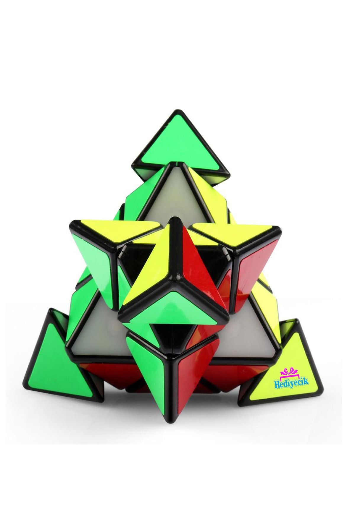 hediyecik-Nexcube Moyu Speed Pyraminx - Set of 2 Intelligence and Rubik Cubes 4
