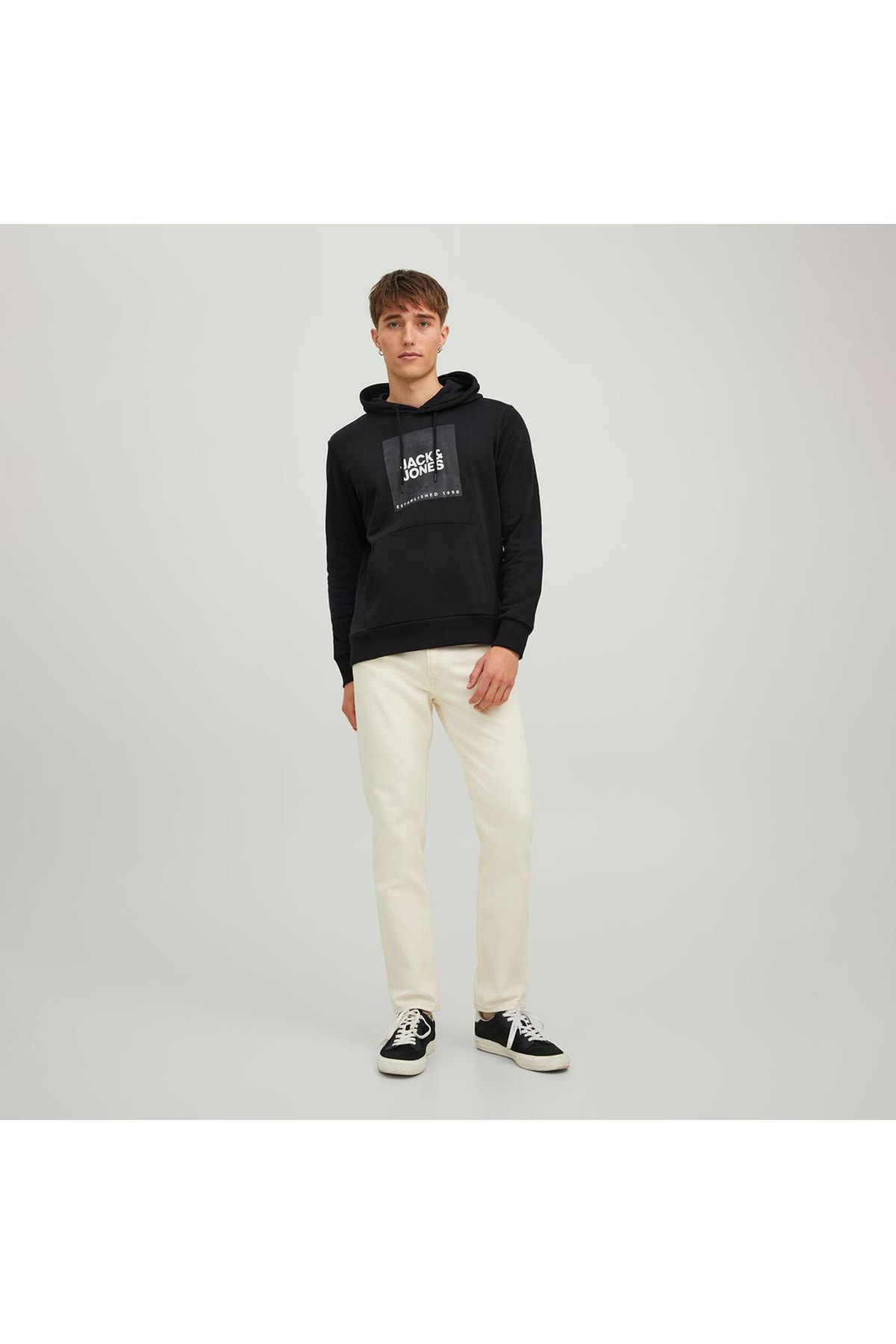 سویشرت جک اند جونز مردانه  مشکی  راسته       | Jack & Jones 12213245-B - تصویر 3