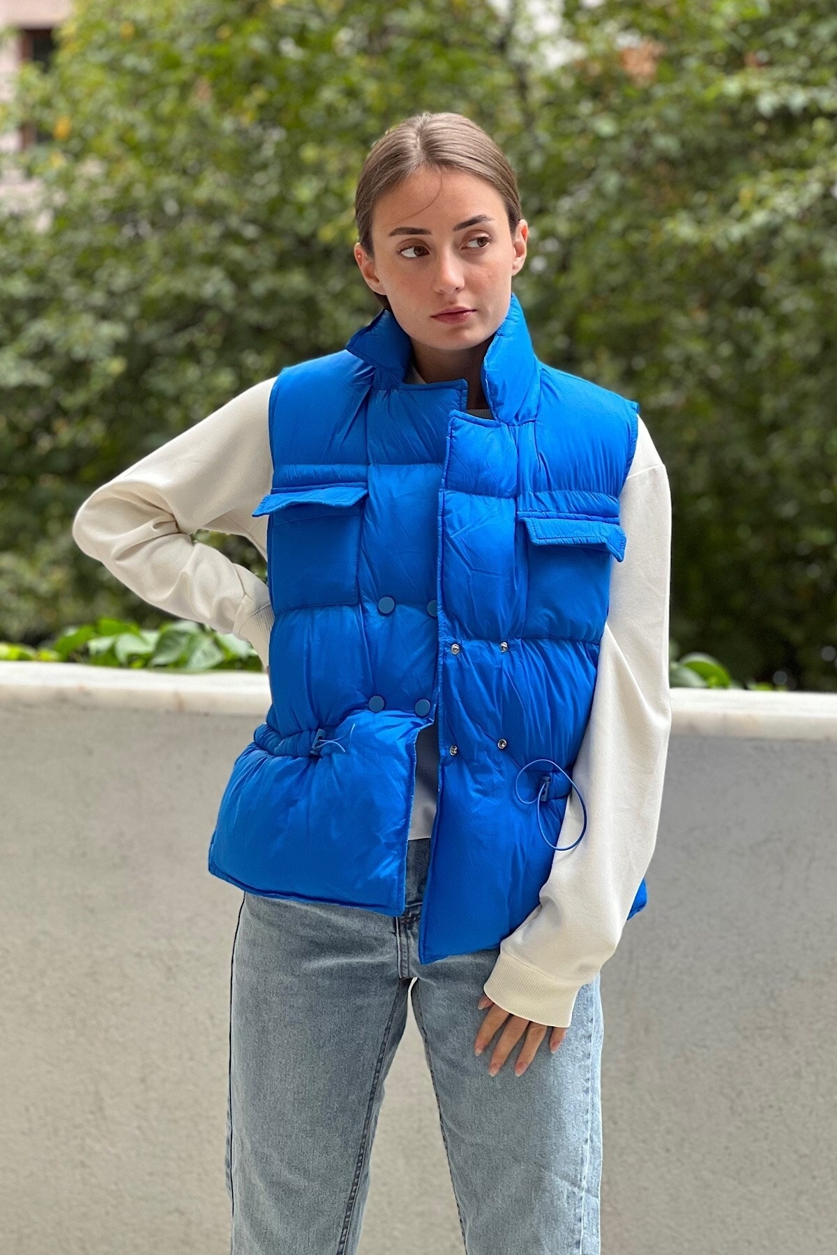 novon Bloom Boutique Perry Bel Lastik Detaylı Premium Şişme Yelek