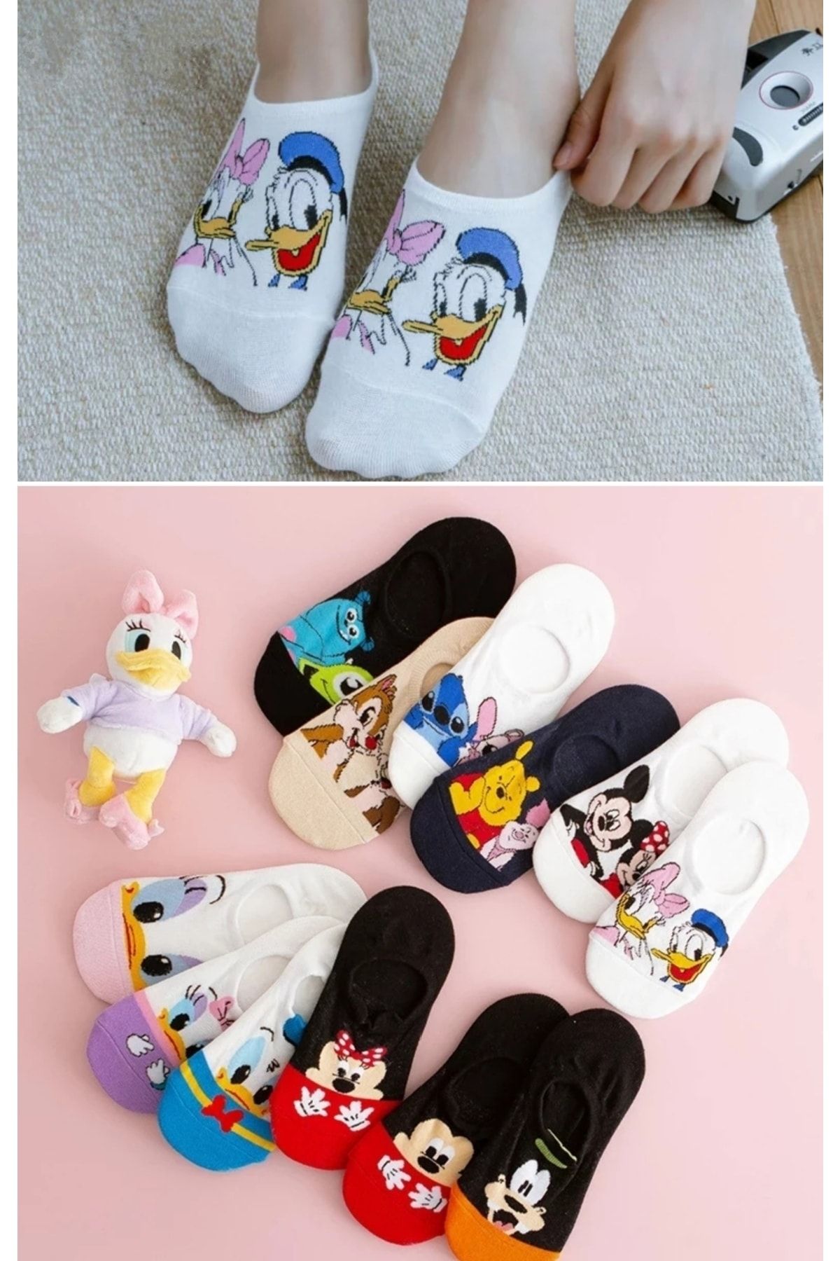 WORTHY SOCKS Pachet De 12 Șosete Invizibile Pentru Femei, Din Bumbac, Cu Model Femeie - 36 – 40