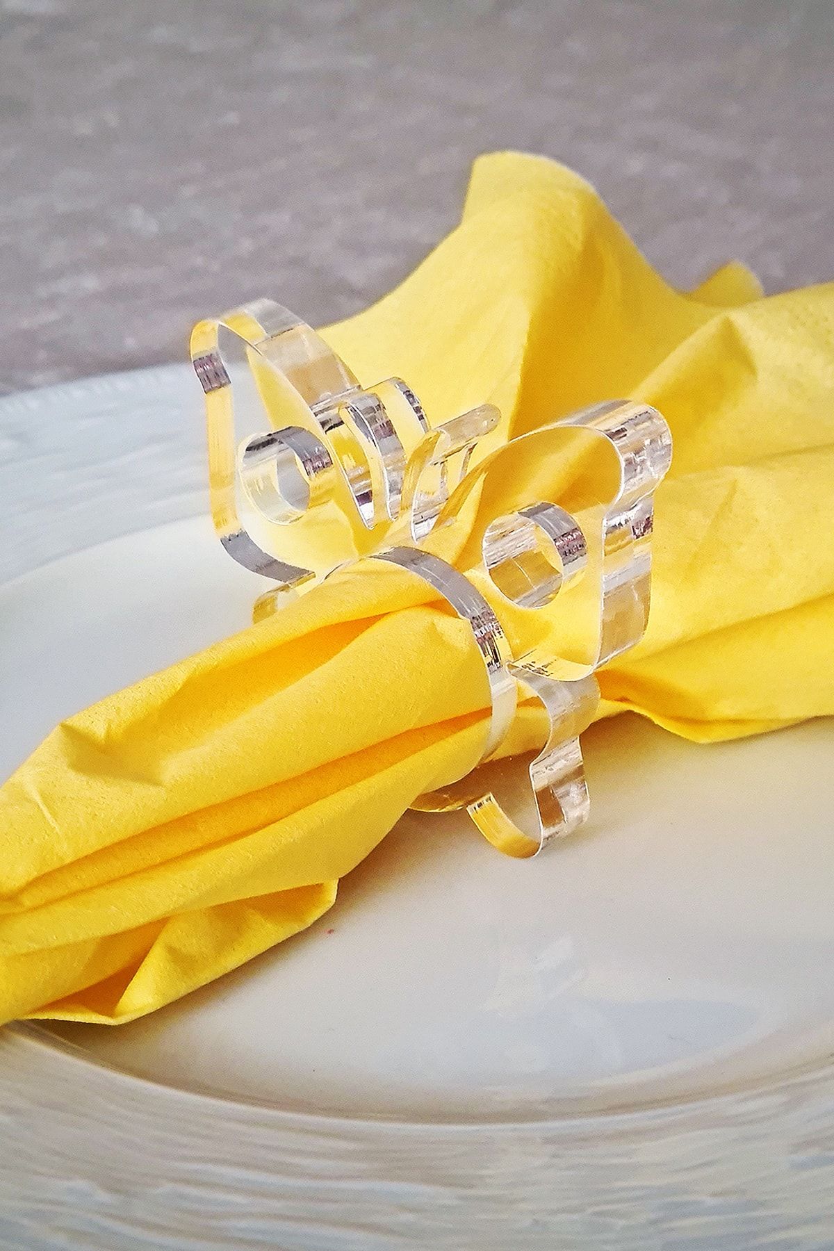 Yellow deals napkin rings