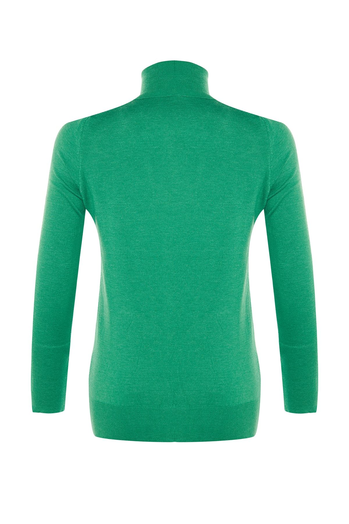 Trendyol Collection-Pulover de tricotaj de bază din fire premium verde smarald / fire speciale TWOAW23KZ01514 7