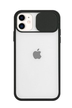 Apple Iphone 11 Uyumlu Kamera Korumalı Kızaklı Mat Sert Kapak Silikon Kılıf nzhtekvv2668