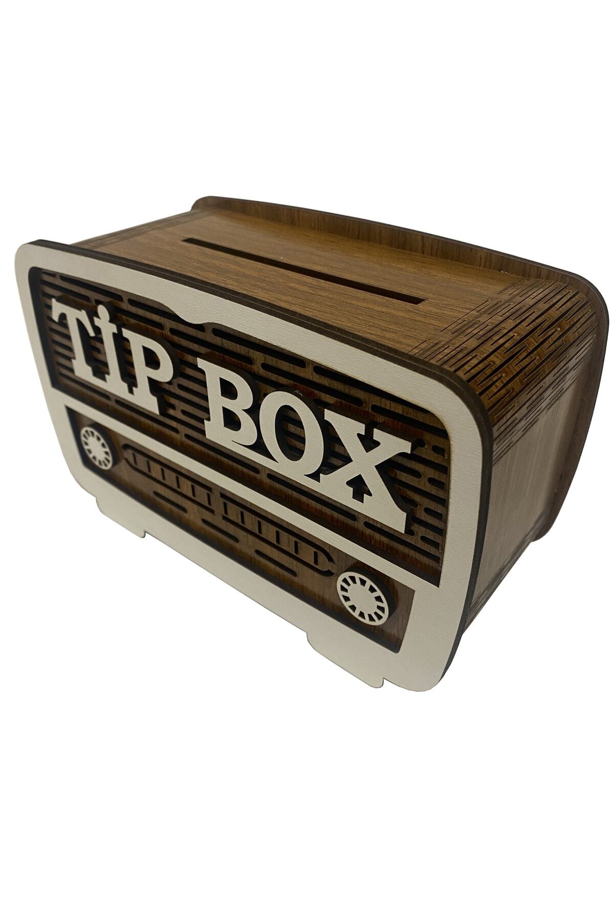 ŞKL-Wooden Radio Type Box Box Piggy Bank Tip Box 2