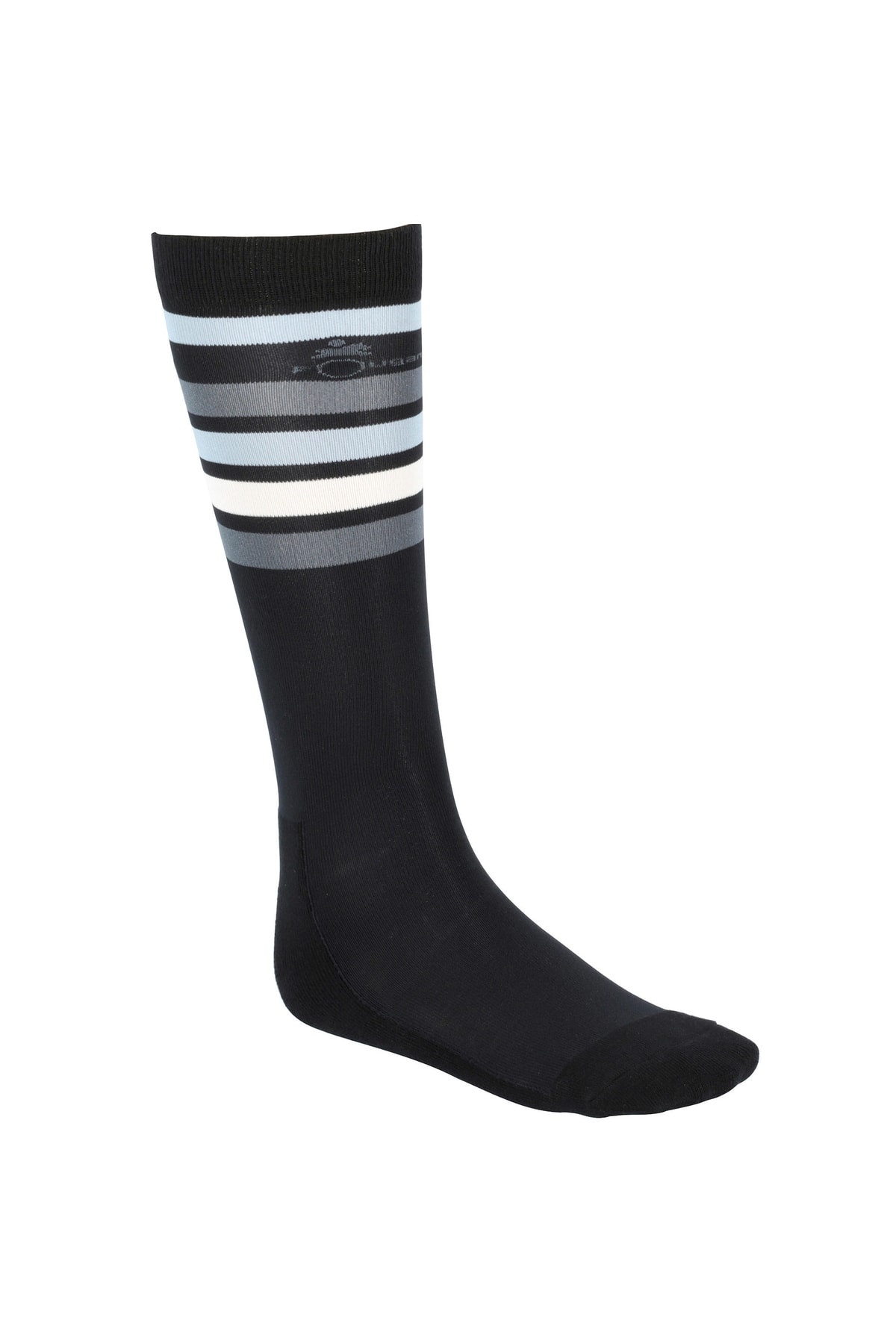Decathlon Fouganza Yetişkin Binicilik Çorabı - Siyah / Beyaz / Gri Çizgili - Sks100