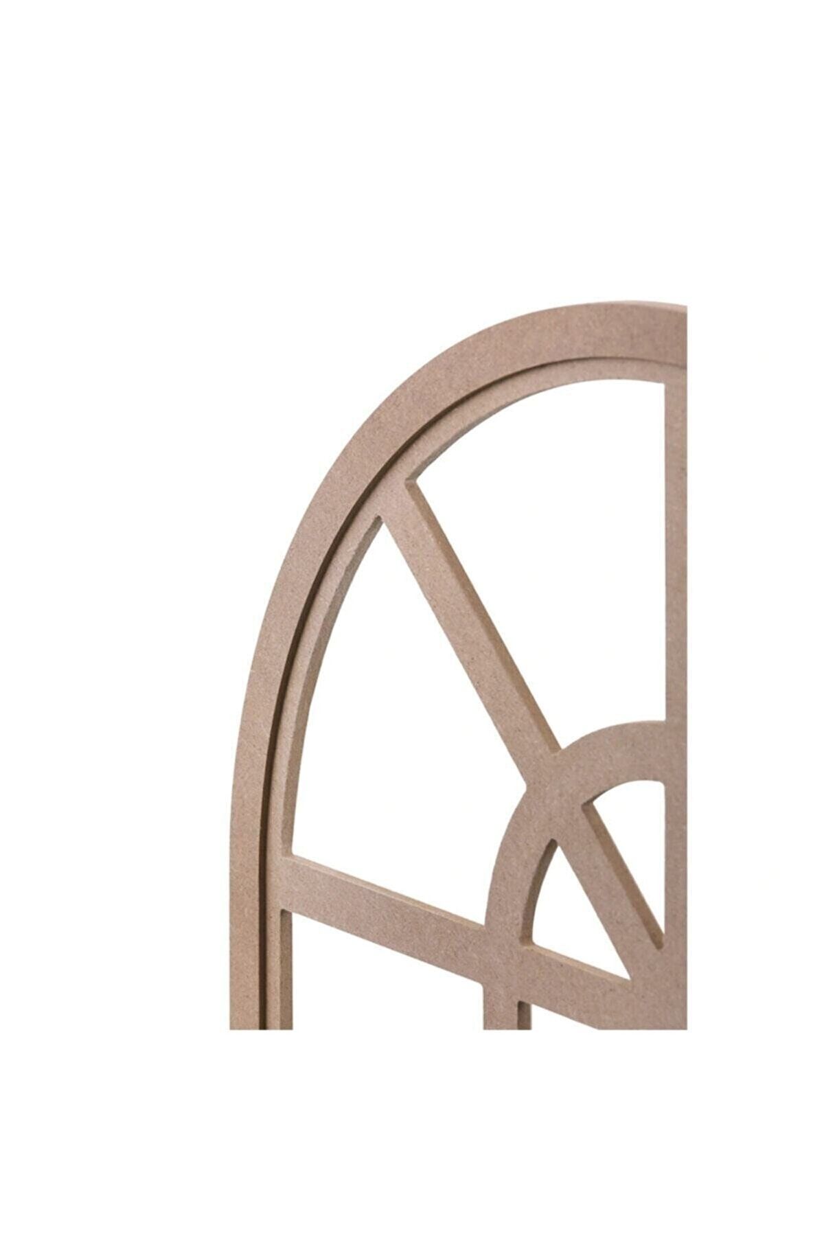 bangu Hint Pencere Ayna Kanallı Boyanabilir Dekoratif Duvar Çerçeve 18mm Ham Mdf 65x100cm UX10144