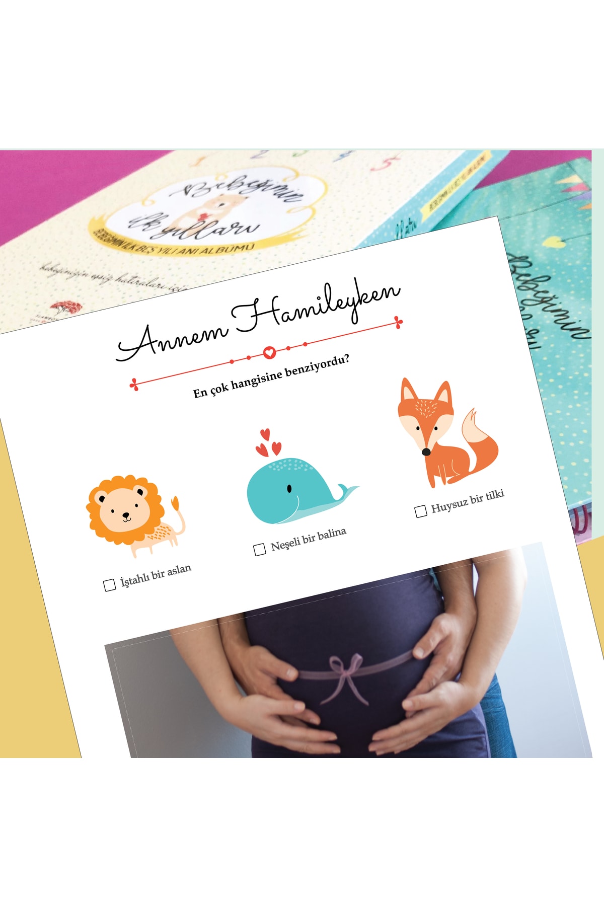 Flamboyan Bebek Albümü Bebeğimin Ilk Beş Yılı Anı Albümü fotoğrafı 4 (önizleme)