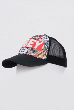 Obey Baskılı Dijital Şapka Siyah MOSMEN50710