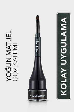 Özel Fırça Başlıklı Yoğun Pigmentli Mat Jel Eyeliner (YEŞİL) - Gel Eyeliner - 004 - 8690604591909 0212184