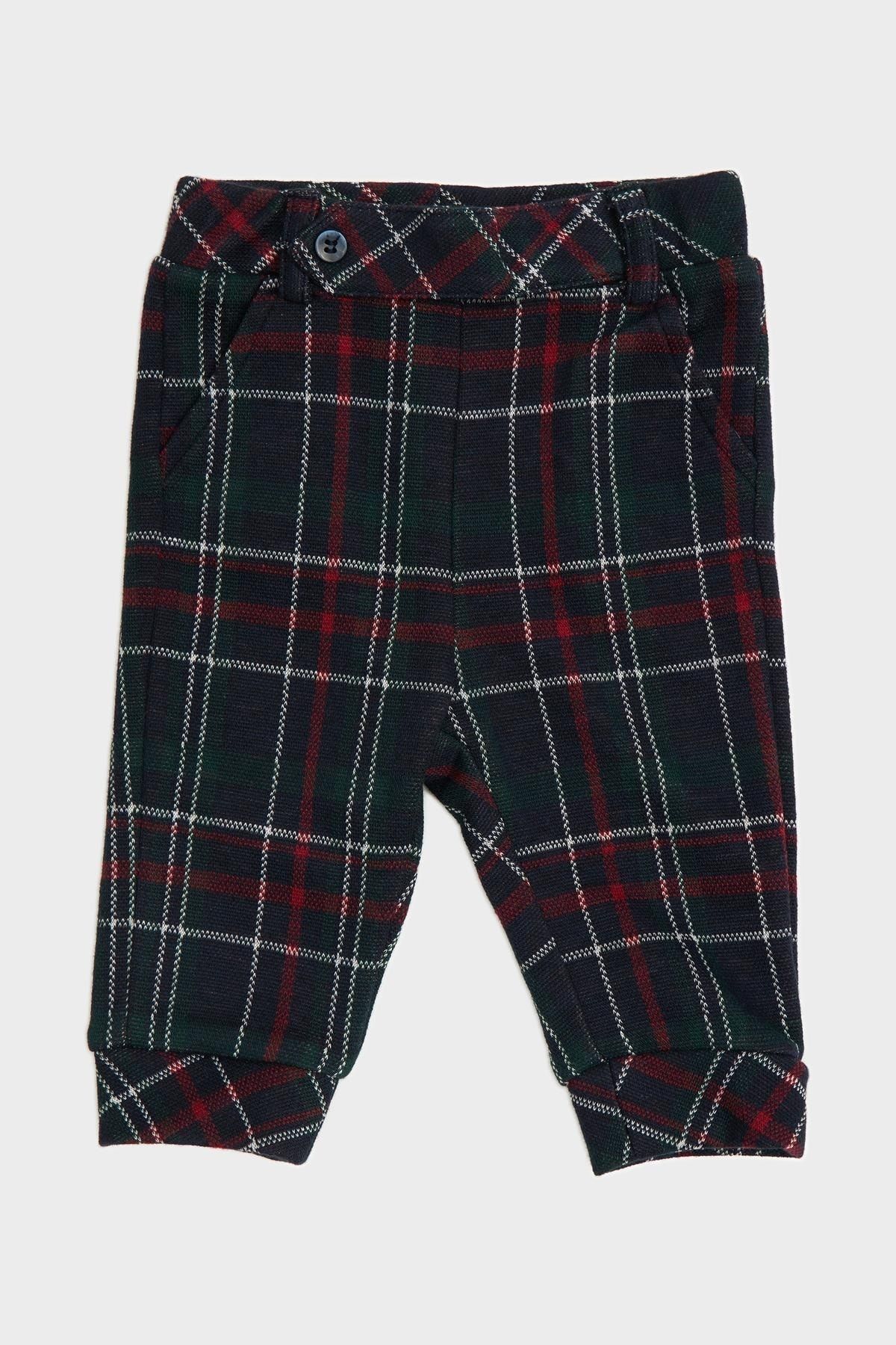 Boys plaid cheap trousers