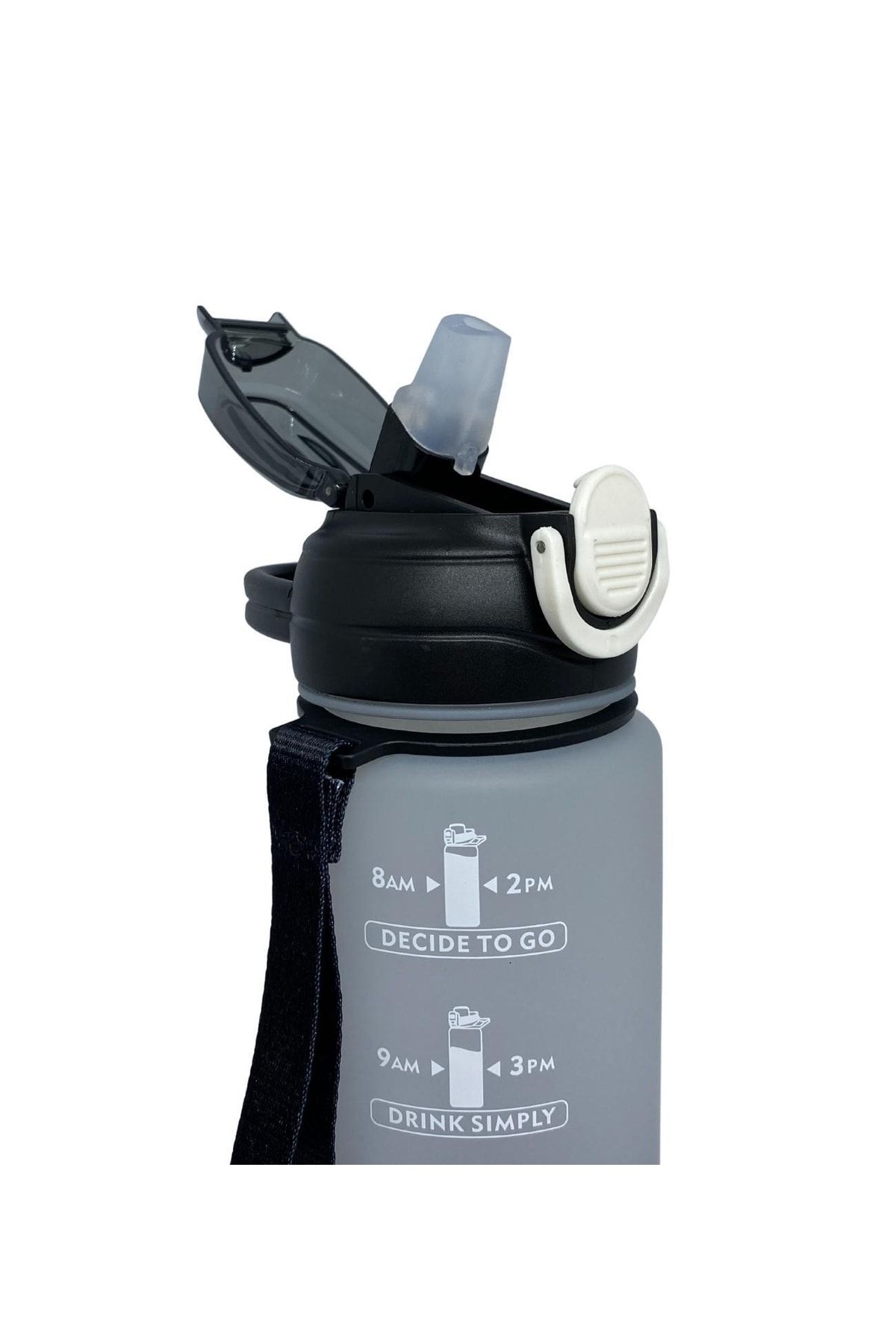 قمقمه ورزشی مشکی 1000ml Pipetan Tritan انگیزه رنگ دوگانه جریان VGN 2219 Vagonlife