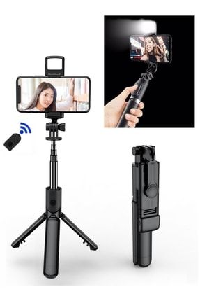 Led Işıklı Selfie Çubuğu Bluetooth Kumandalı Kablosuz Tripot Selfie Monopod Selfie Stick SELFİ TRİPOD 42054