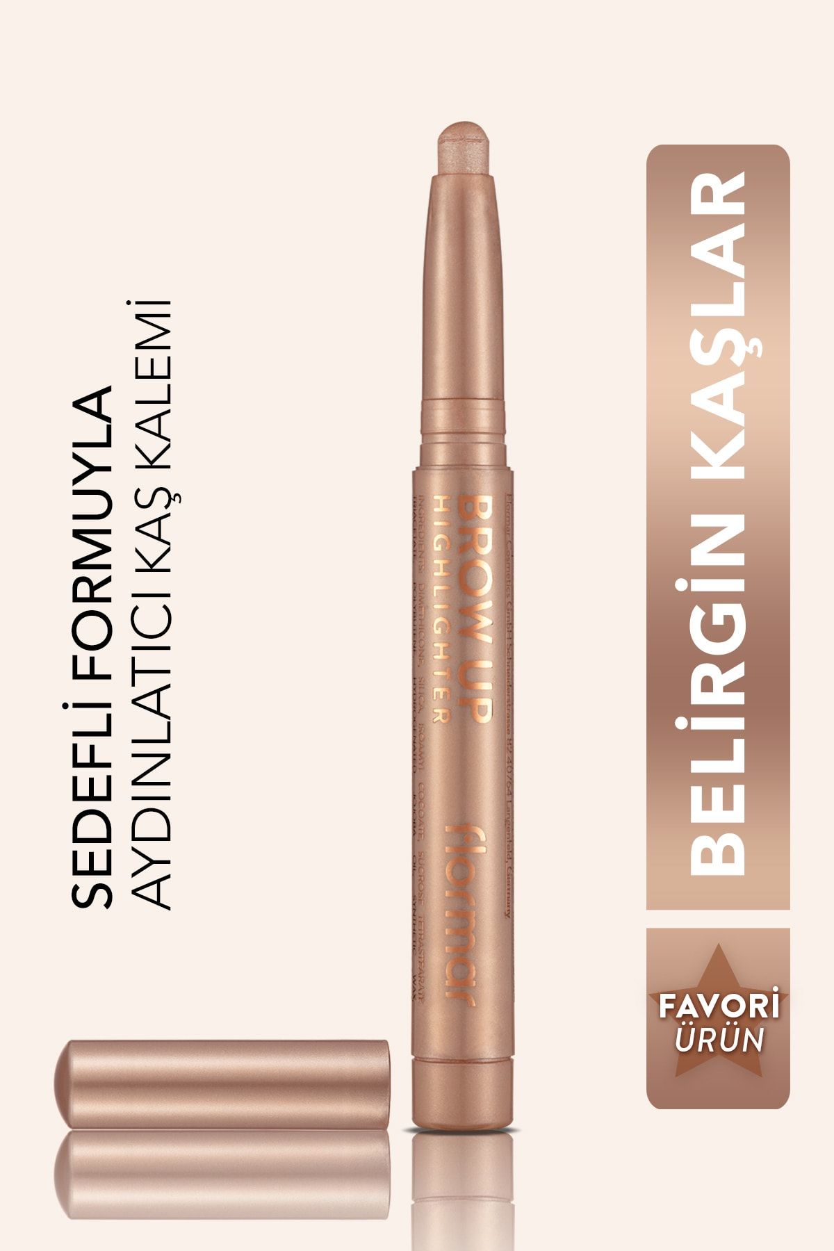 Flormar قلم ابرو روشن کننده روی بالا کننده قلم شماره 000 شامپاین
