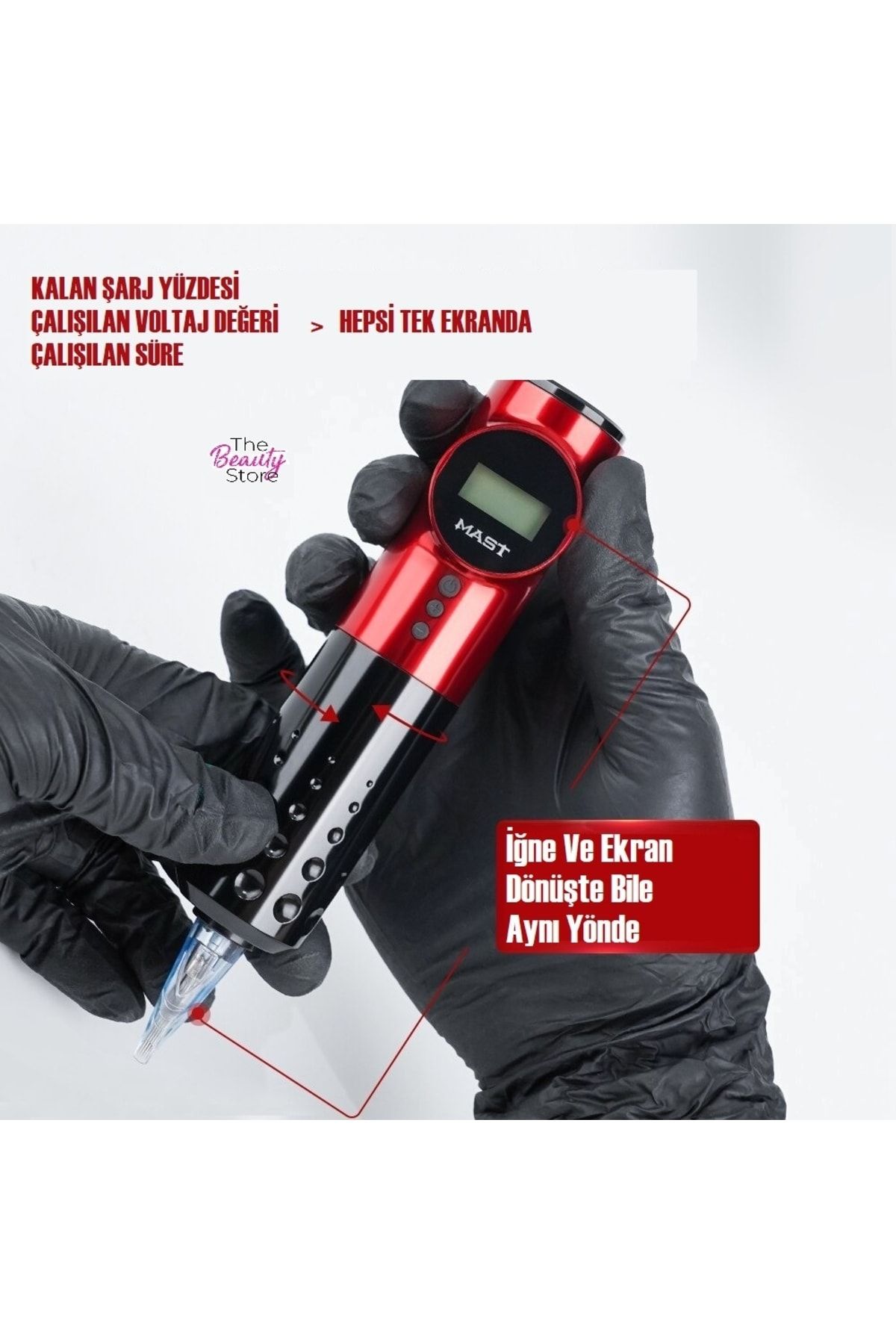 TheBeautyStore Kablosuz Dövme Kalemi Profesyonel Tattoo Pen Cihazı NE10347
