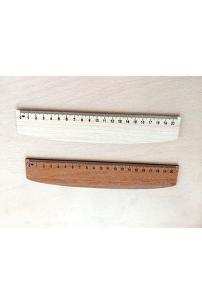 Seyyar Atölye 2 Adet Ahşap 20 Cm Cetvel