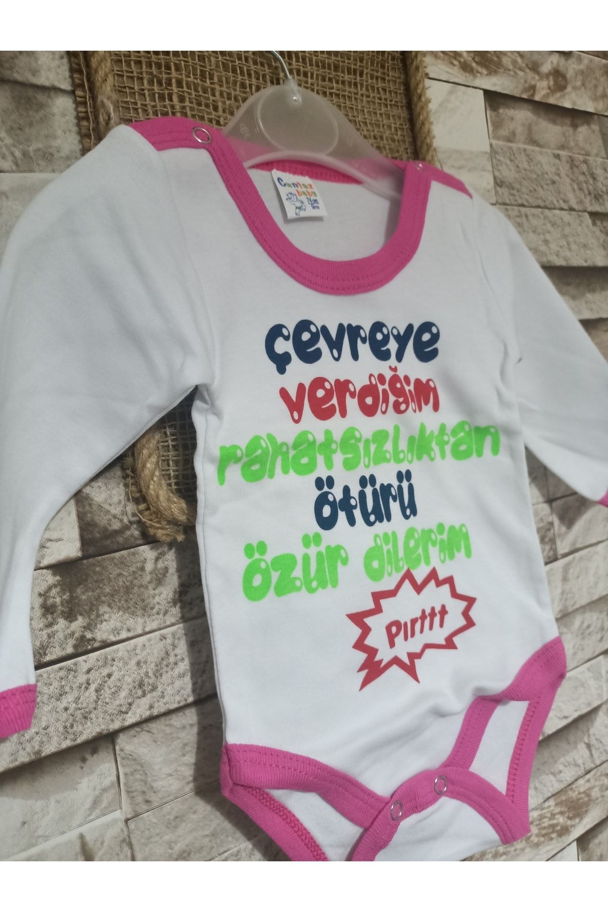 Cantaz Baby-Printed Long Sleeve Bodysuit - I'm Sorry for the Discomfort I Gave the Environment? 4