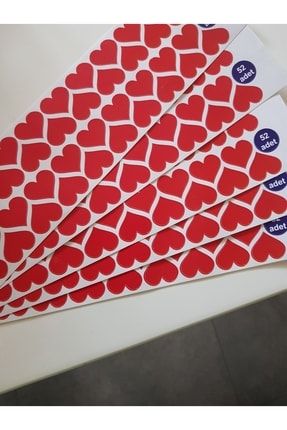 260 Adet 2 Cm Yapışkanlı Kalp Şekilli Kırmızı Sticker Etiket Hediye Paketleme Parti Hediyeleri Kırmızı 2 Cm Kalp
