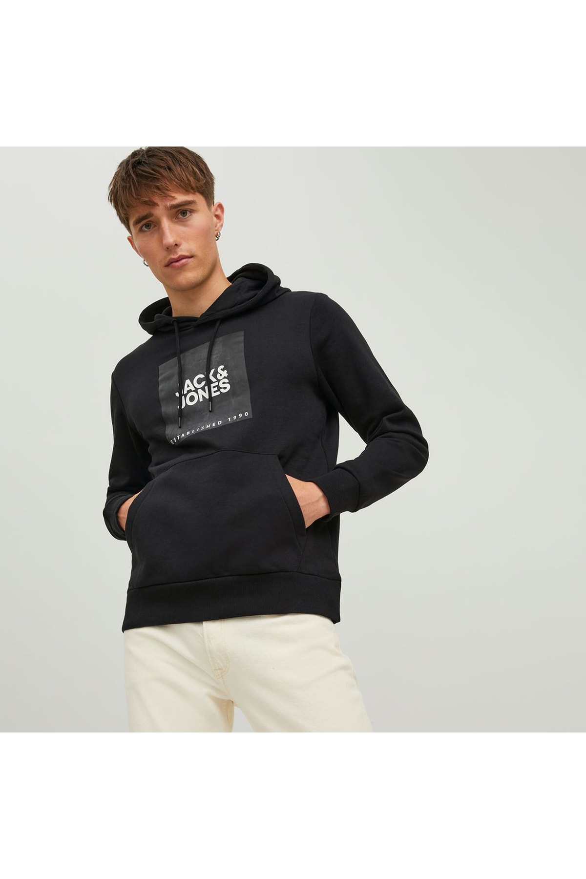 سویشرت جک اند جونز مردانه  مشکی  راسته       | Jack & Jones 12213245-B - تصویر 4