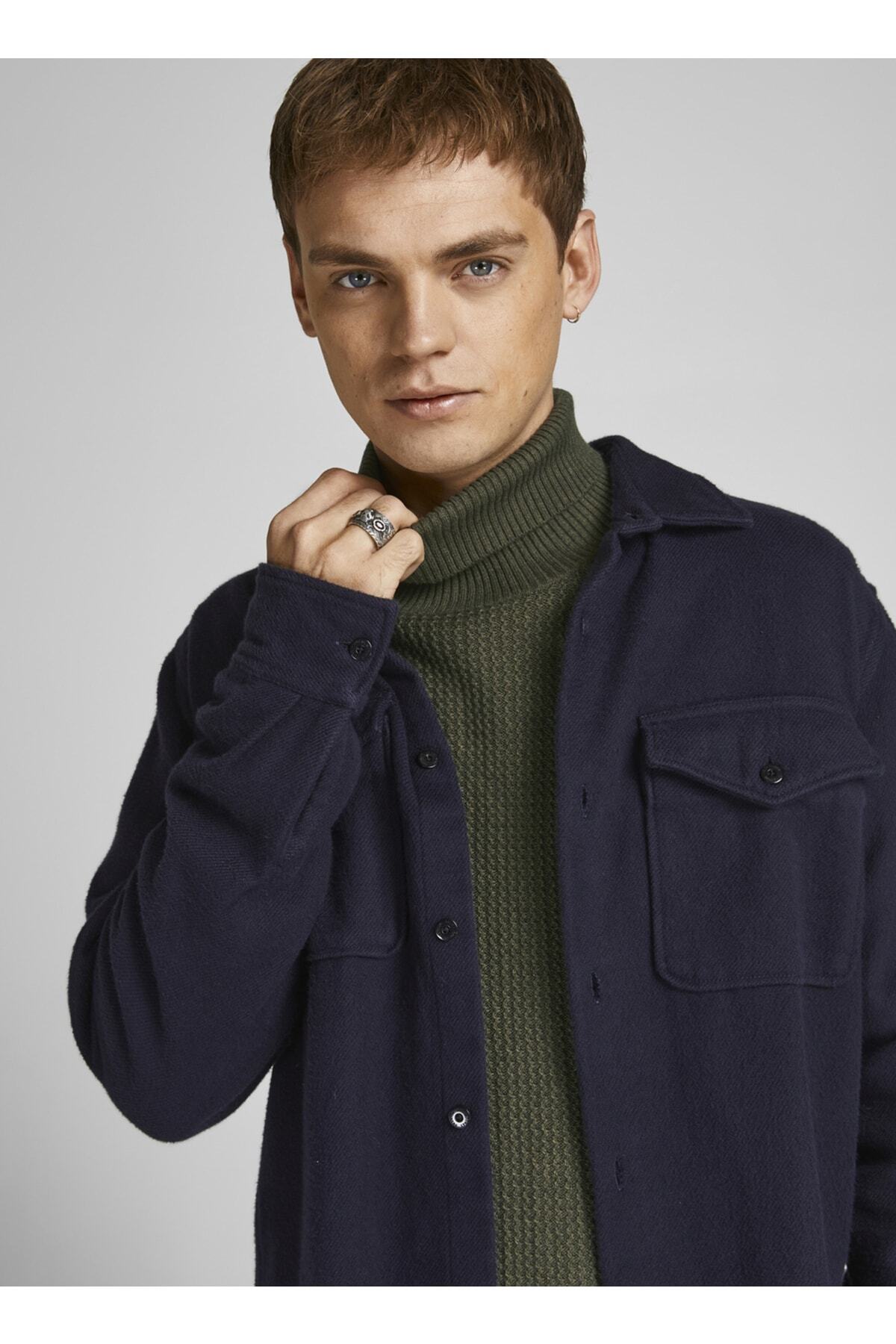 پلیور جک اند جونز مردانه دوختنی خاکی  راسته Regular/رگولار    Regular/رگولار Classical/کلاسیک | Jack & Jones 5002930311 TR - تصویر 4