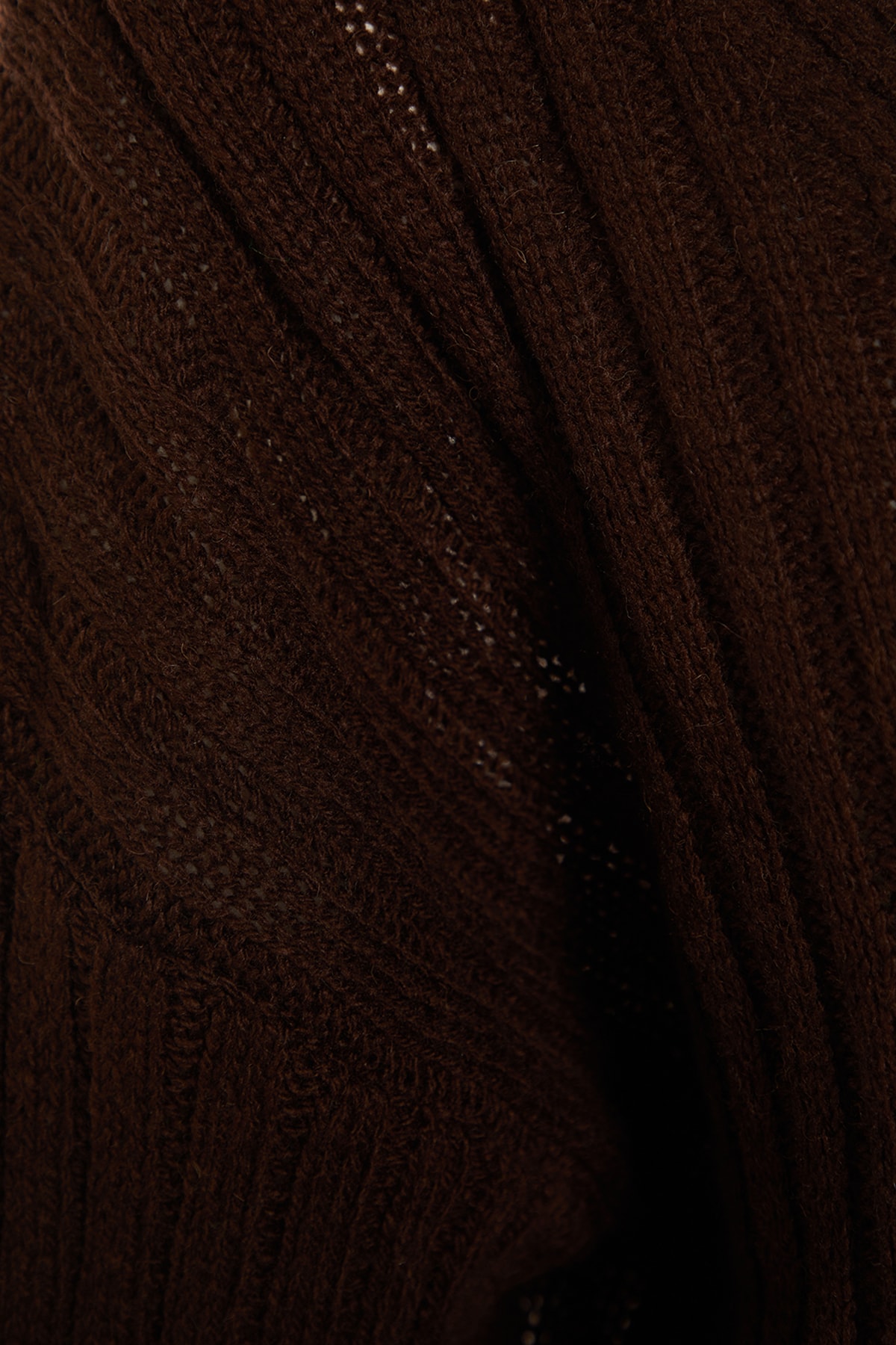 Trendyolmilla  Kahverengi Merserize Görünümlü Yünlü Geniş Kalıp Basic Triko Kazak TWOAW23KZ01844 - Görsel 6