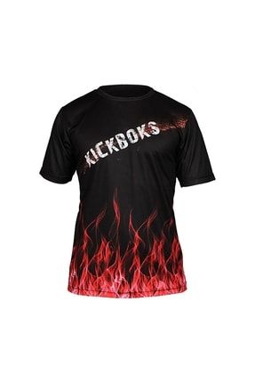 Kick Boks T-shirt Kbt083 Siyah-kırmızı KBT083