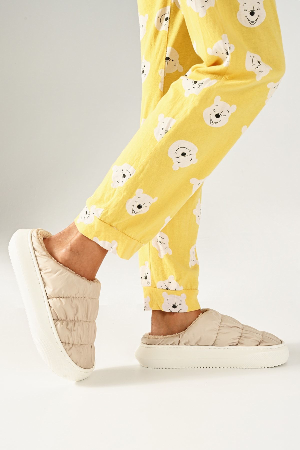 Beyond Slippers Beige Flat Trendyol