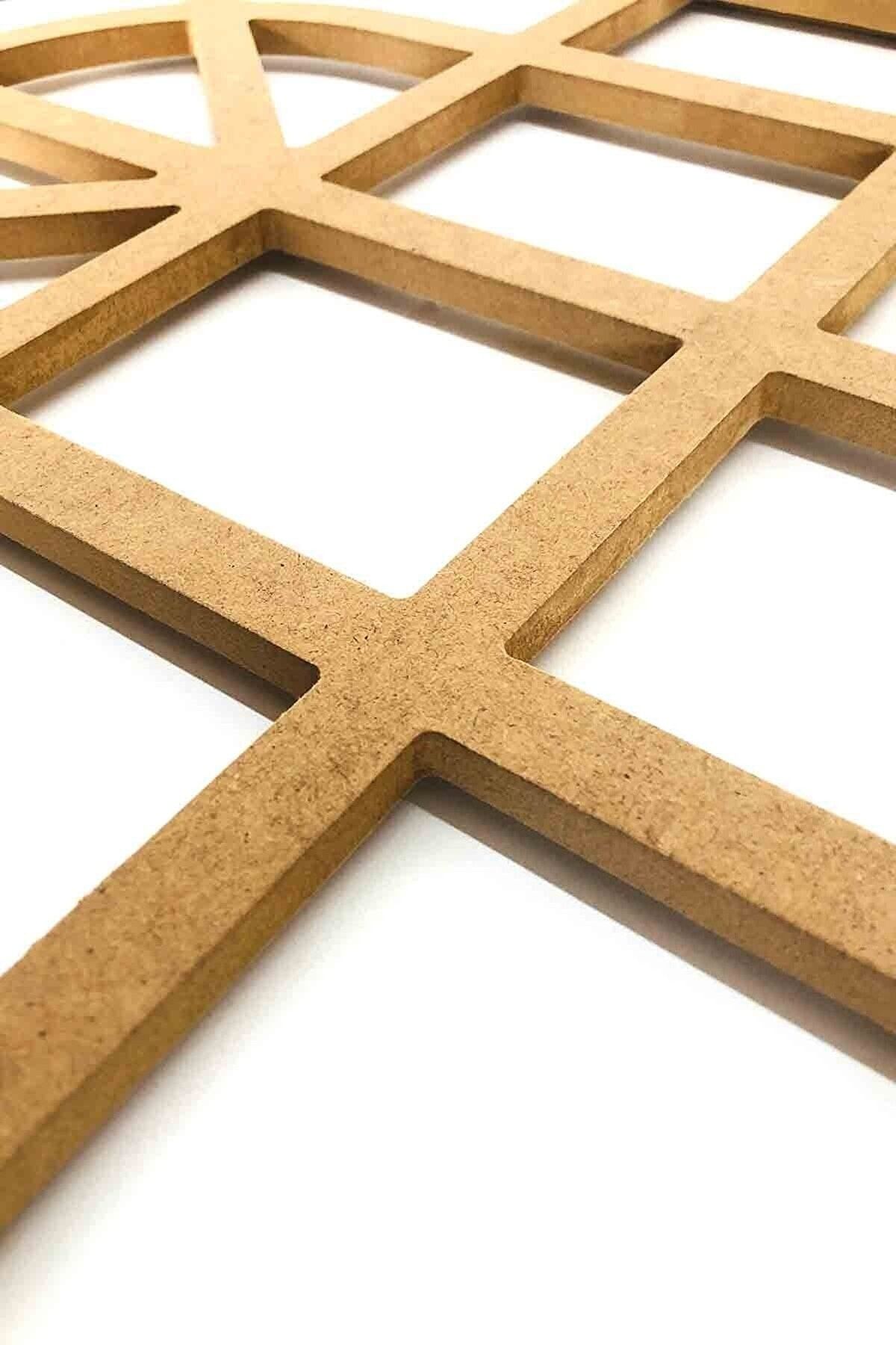 bangu Hint Pencere Ayna Kanallı Boyanabilir Dekoratif Duvar Çerçeve 18mm Ham Mdf 65x100cm UX10144