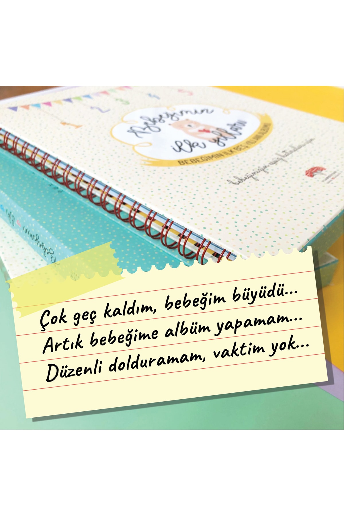 Flamboyan Bebek Albümü Bebeğimin Ilk Beş Yılı Anı Albümü fotoğrafı 3 (önizleme)