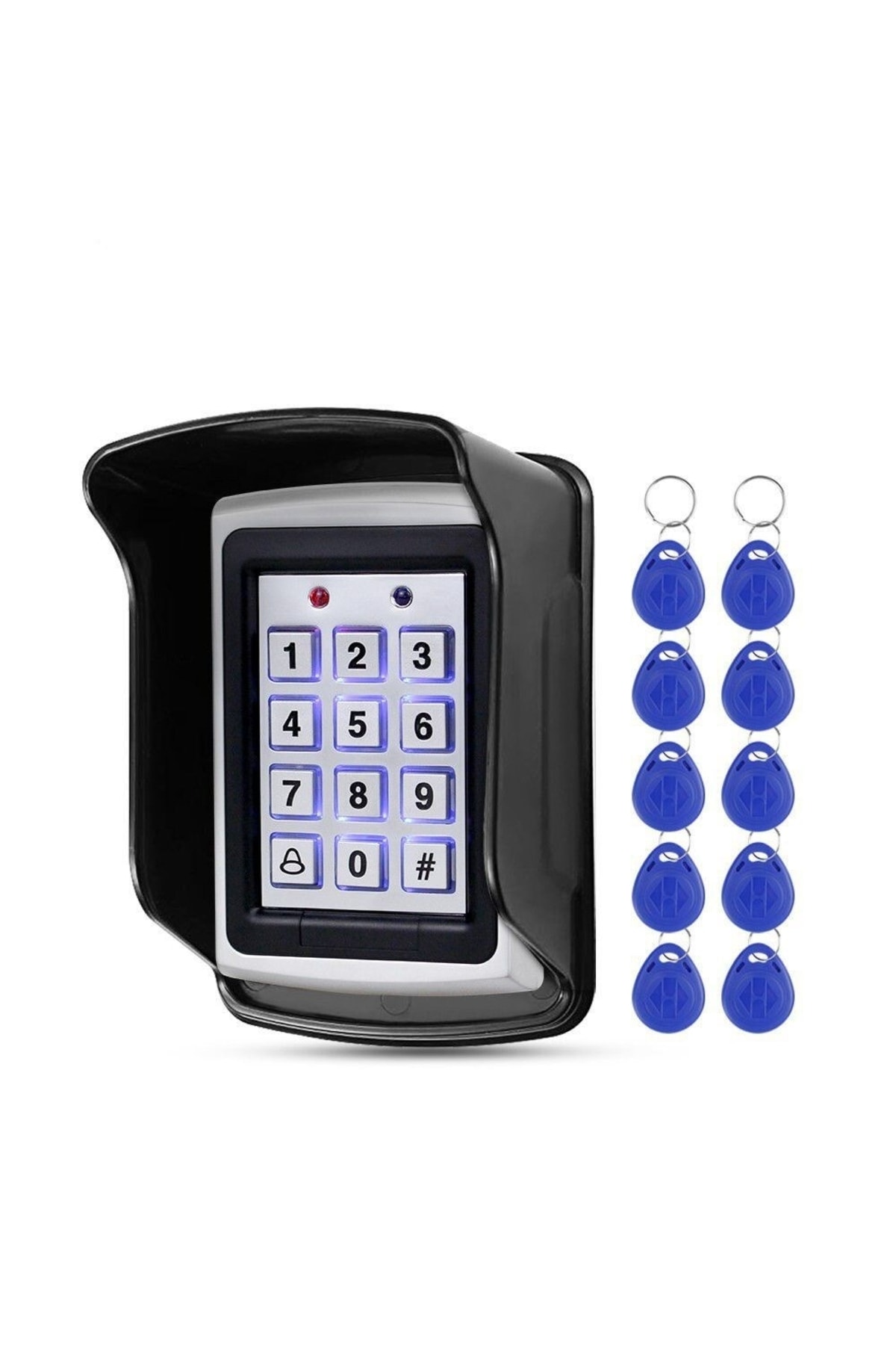 SONEX Metal Rfıd Şifreli Kapı Kilidi - Koruyucu Kapaklı Kartlı Geçiş Sistemi Set