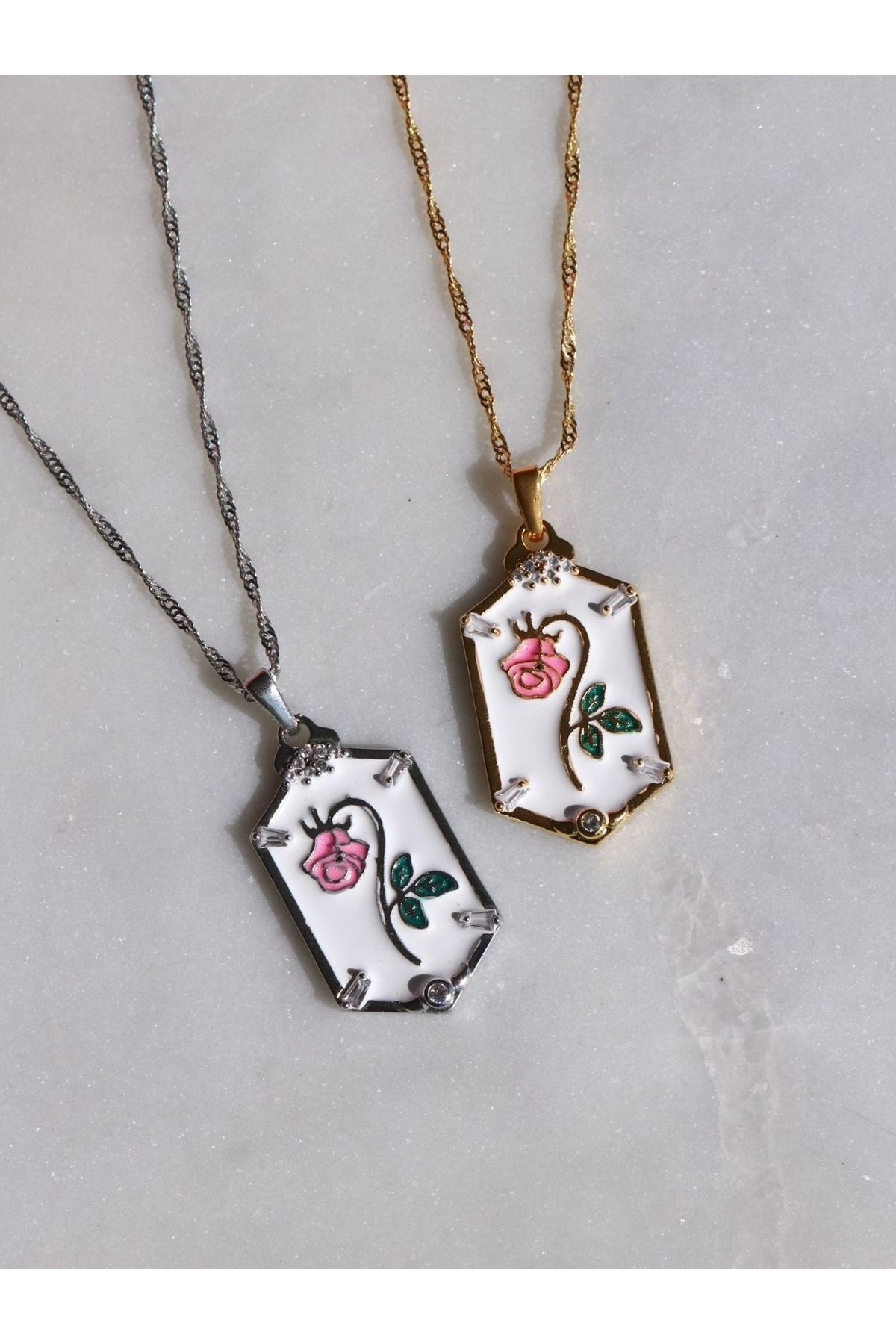 Beauty and the beast rose necklace hotsell