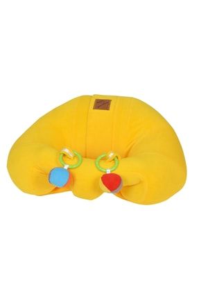Çıngıraklı Sarı Bebe Yatmaz Bebek Oturma Destek Minderi Bebek Koltuğu BYOS-01