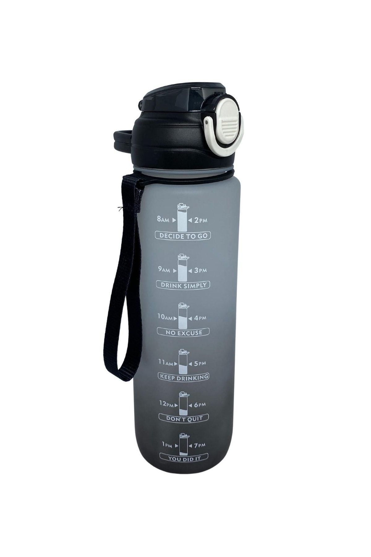 قمقمه ورزشی مشکی 1000ml Pipetan Tritan انگیزه رنگ دوگانه جریان VGN 2219 Vagonlife