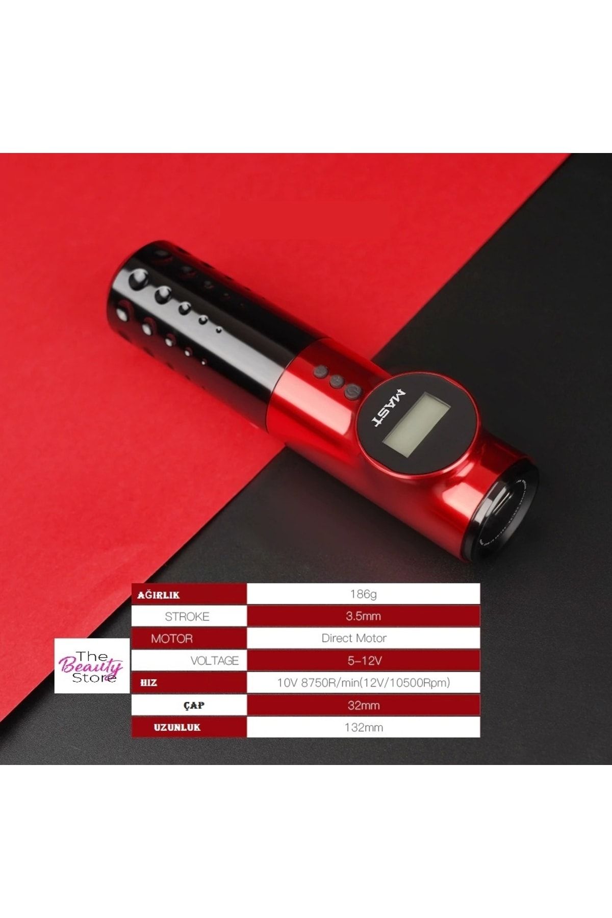 TheBeautyStore Kablosuz Dövme Kalemi Profesyonel Tattoo Pen Cihazı NE10347