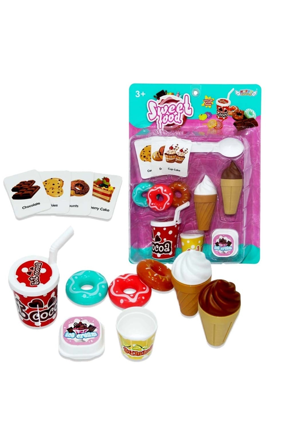 YıldızDükkan Eğitici Oyuncak Kartela Mini Oyuncak Dondurma Seti Çocuk Oyun Setleri