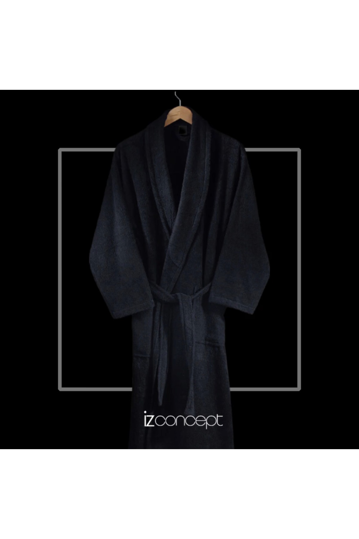 Iz Original Micro Cotton Black Bathrobe High Absorbent Special Production L-XL