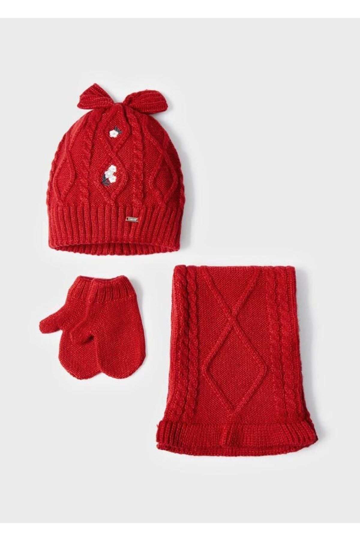 Baby girl hat scarf and hotsell glove set