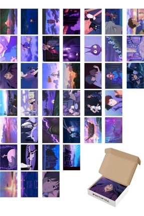 Anime Duvar Posteri Kolaj Seti - 40 Adet - Arkası Yapışkanlı Poster Seti - 10cm*15cm - Kutulu Set kolaj5kanime