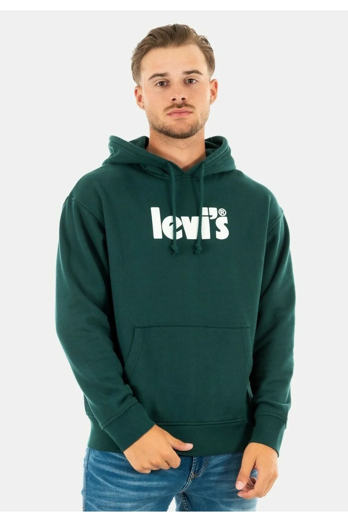 Levi s Hooded Sweatshirt Dark Green A2639 0010