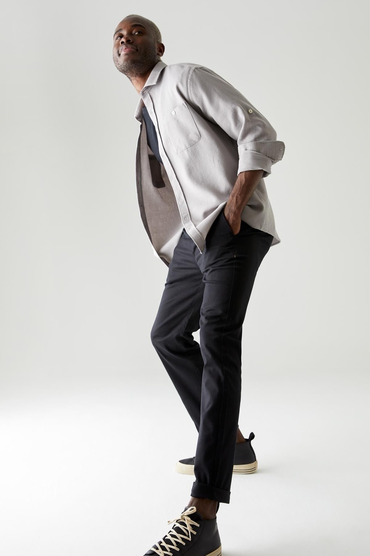 DeFacto-Regular Fit Chino Trousers 5