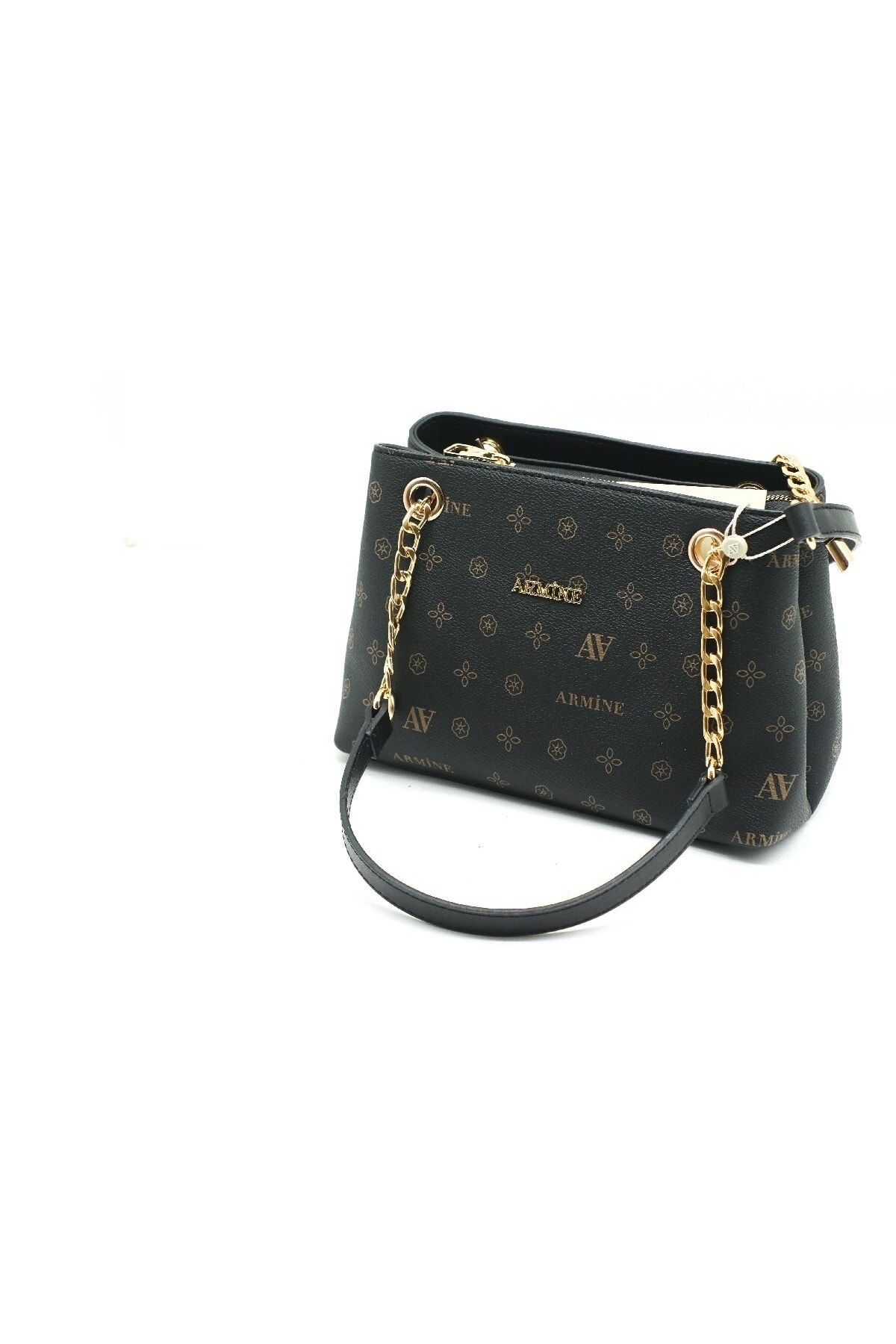 Armine 332 Geanta Neagra Imprimata 18x30 Cm Femeie - Mărime unică