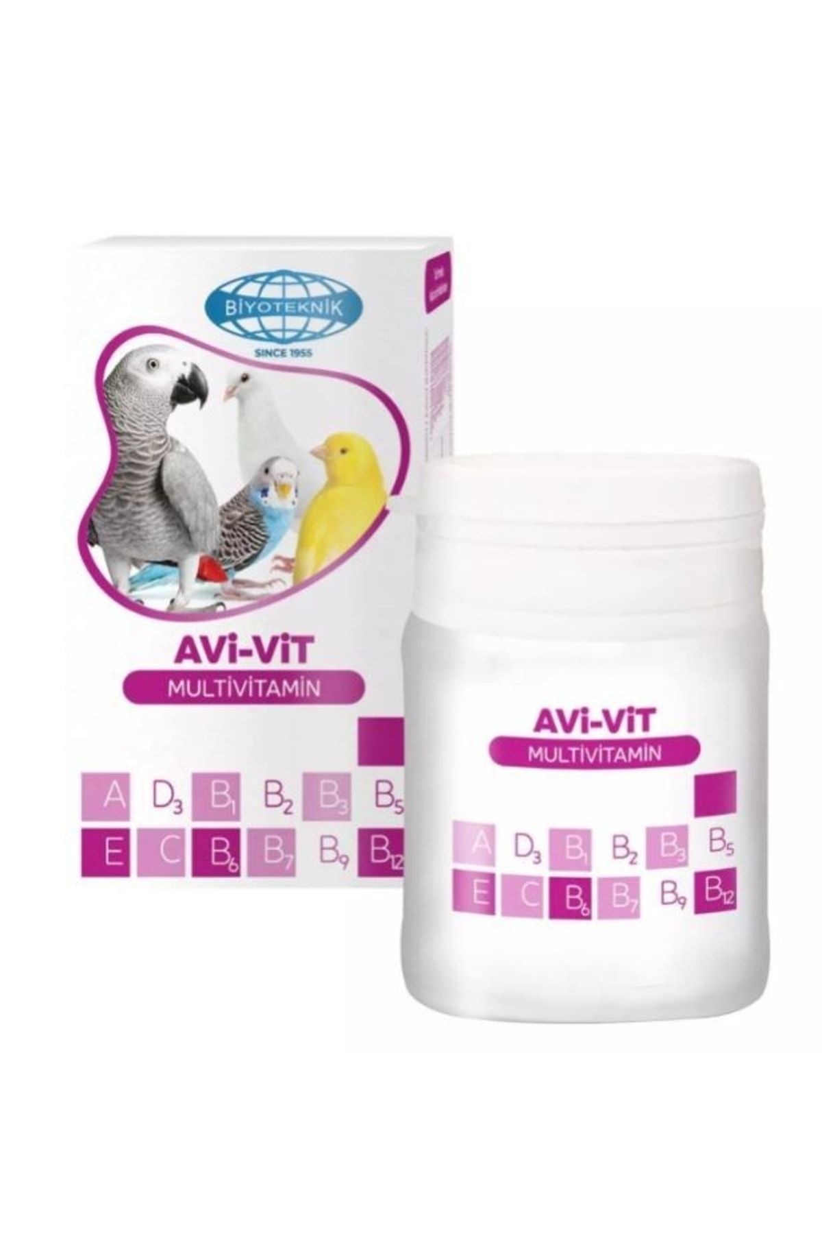 Biyoteknik 6 Adet Avi-vit Kuşlar Için Multivitamin Toz (50 Gram)