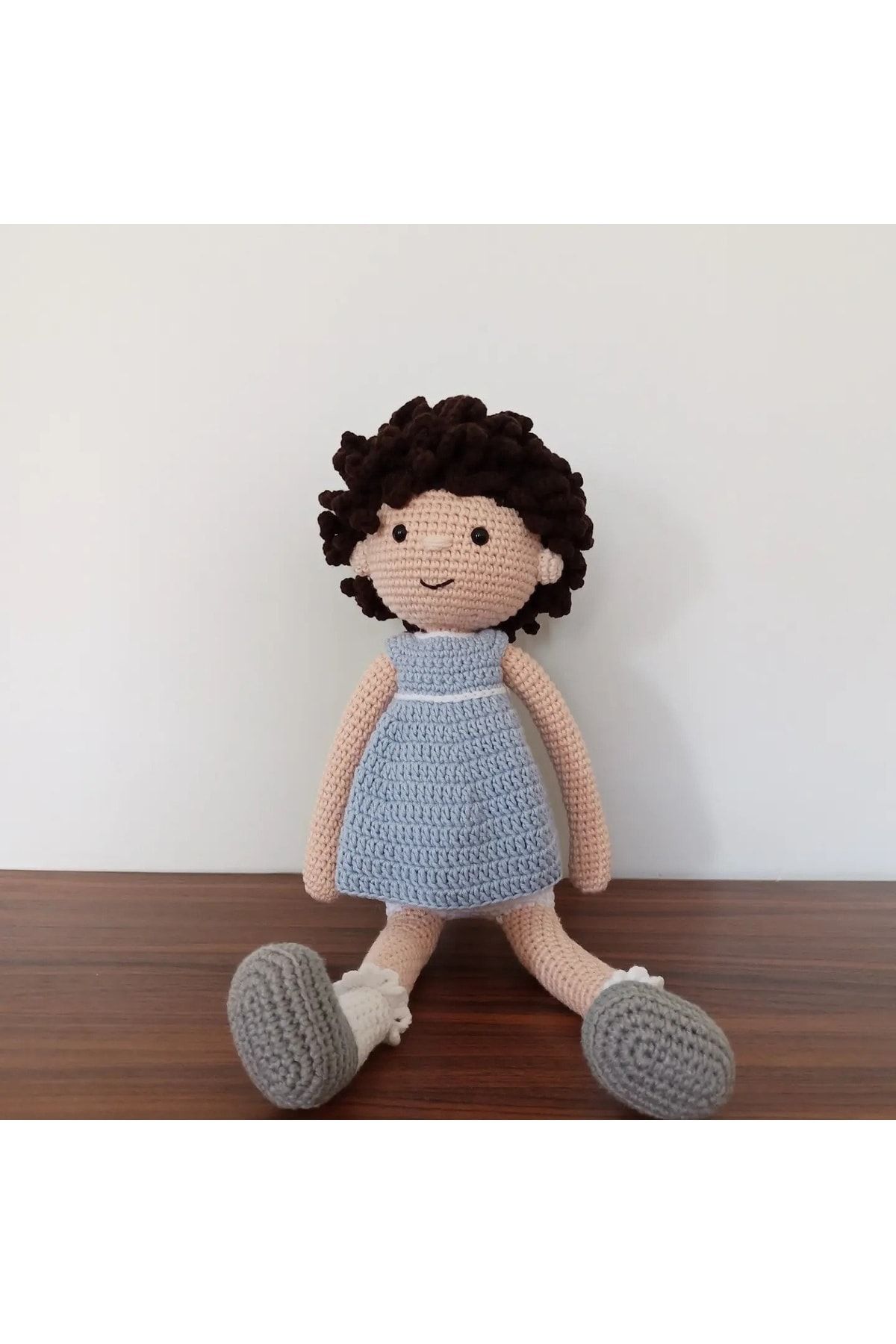 Ezgi's Babies Kıvırcık Çocuk Amigurumi Örgü Oyuncak Bebek El Yapımı Çocuk Oyuncak