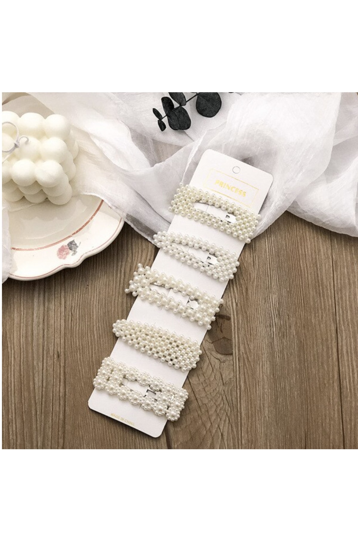 Women's 5-Piece Pearl Model Side Snap Hairpin Set