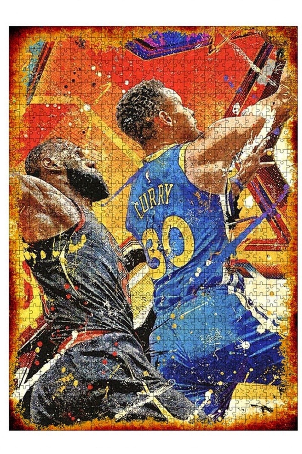 Tablomega Ahşap Mdf Puzzle Yapboz Basketbol Musabakası 1000 Parça 50*70 Cm