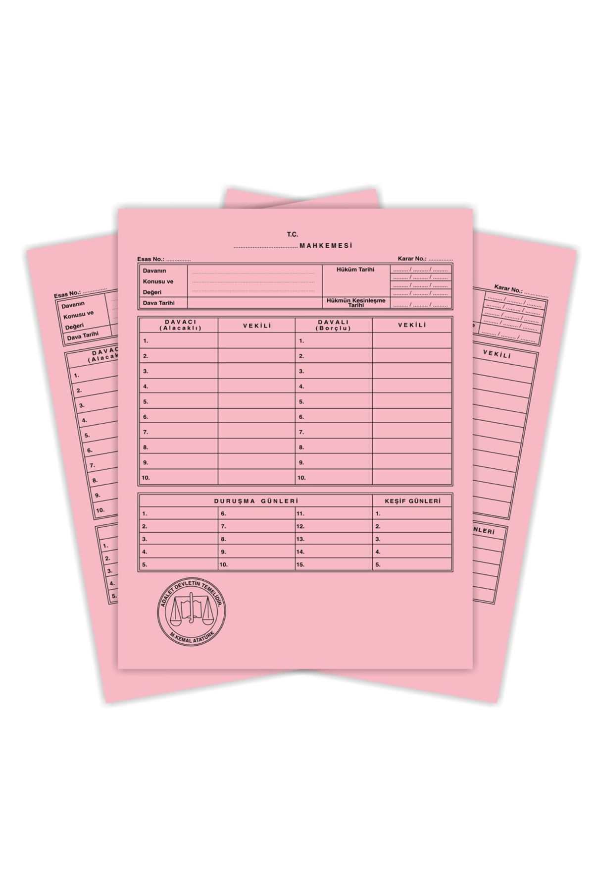Kaya-Court File Pink Lawyer Procedure Executive Courthouse Baro Files 100 Pieces 2