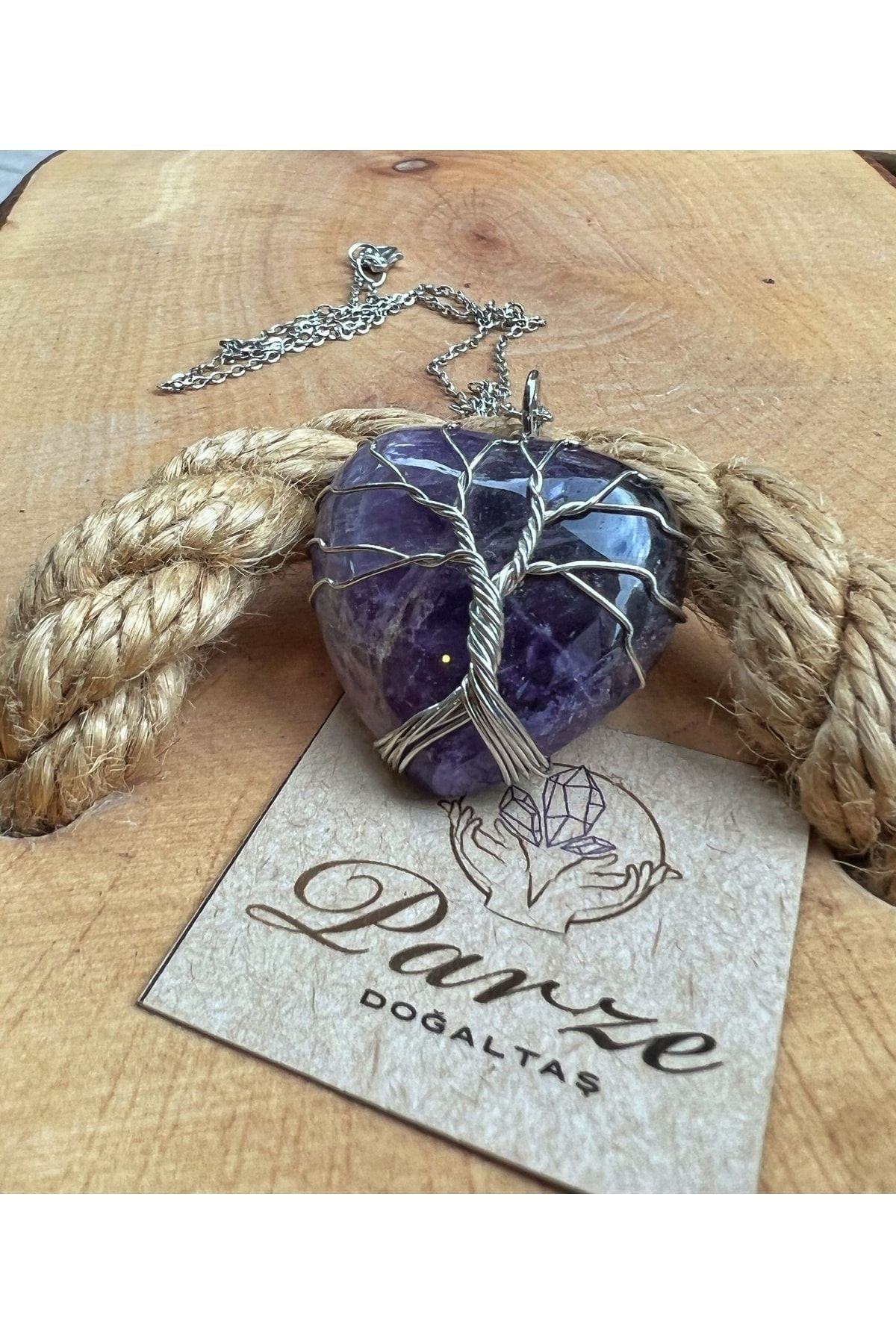 Amethyst cheap heart pendant