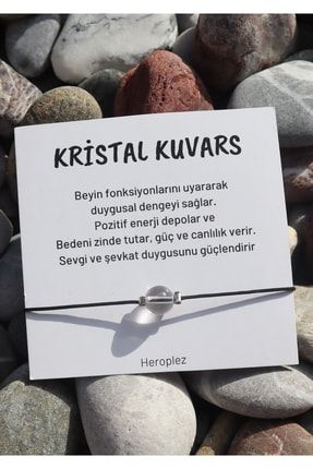 Kristal Kuvars Enerji Taşı Doğal Taş Bileklik HRP05