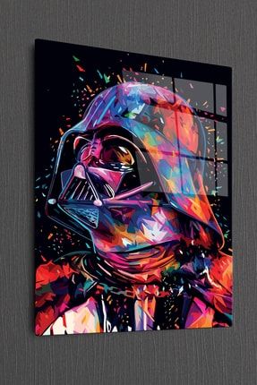 Dekoratif Dikey Cam Tablo Pop Art Darth Vader GP-PNT-VR-OR-RA-PPA-00019